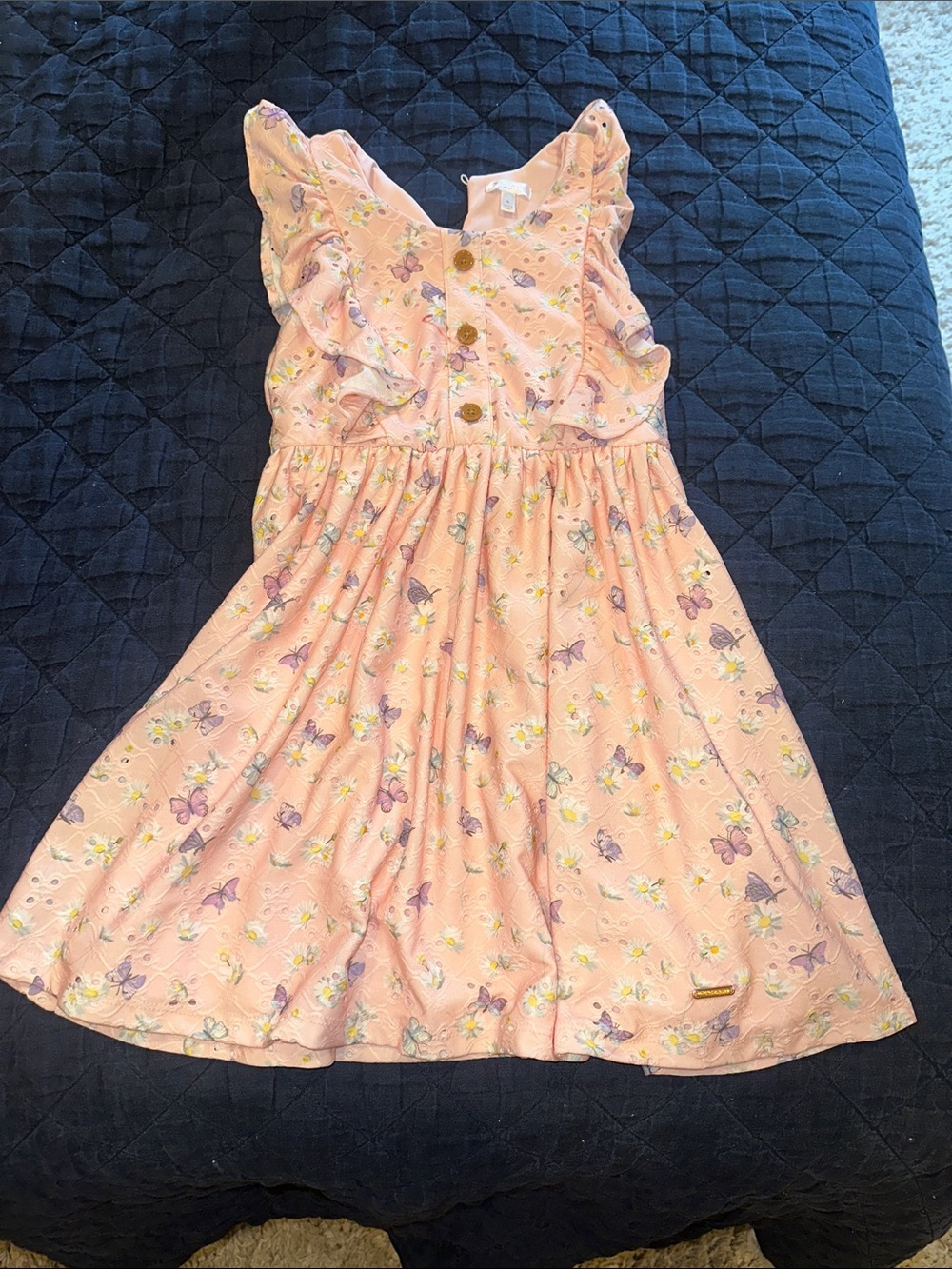 Tahari girls size 6 dress. Worn once. Sleeveless butterfly print